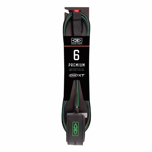 Leash de surf Ocean&Earth Premium XT Lime